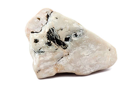 White stone with proveins of pink and black colors.の写真素材