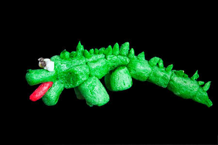 The corn crocodile. Creativity of children from preschool ageの写真素材