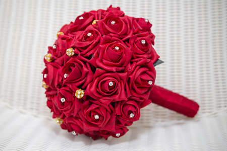 red bouquet side viewの写真素材