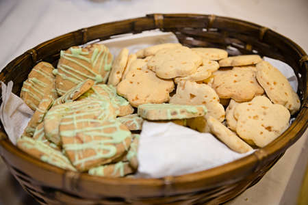 Basket full of indian biscuits