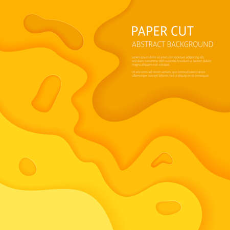 Color 3d cut out paper effect abstract background. Vector design layout, banner templates.のイラスト素材