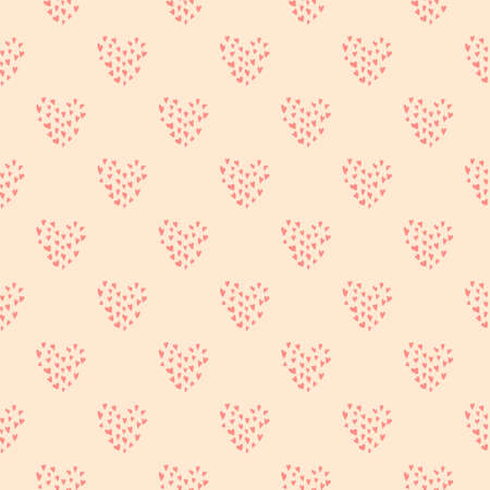 Seamless pattern with hand drawn hearts, vector illustration for greeting cards, wedding invitation,...