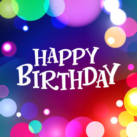 Colorful holiday banner with congratulation on bright background. Trendy font for festive decorative design. Vector illustration.のイラスト素材