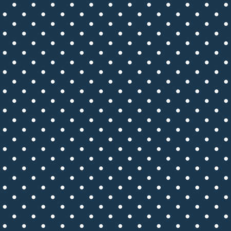 Christmas Eve Dark Blue back with Polka Dot Seamless Pattern. Vector illustration backgrounds for wallpaper, greeting card, poster, invitation, web banner.のイラスト素材