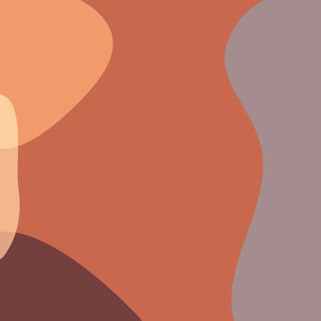 Abstract minimalist trendy style overlay shapes composition for social media, stories template, decoration, postcard, package or cover design. Vector illustration.のイラスト素材