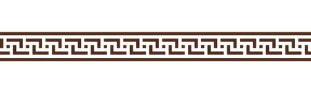 Greek key seamless border pattern collection. Decorative ancient meander, Greece ornament with repeated geometric motifs. Vector EPS10.のイラスト素材