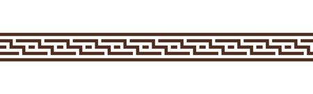 Greek key seamless border pattern collection. Decorative ancient meander, Greece ornament with repeated geometric motifs. Vector EPS10.のイラスト素材