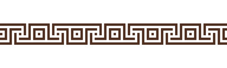 Greek key seamless border pattern collection. Decorative ancient meander, Greece ornament with repeated geometric motifs. Vector EPS10.のイラスト素材