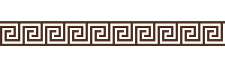 Greek key seamless border pattern collection. Decorative ancient meander, Greece ornament with repeated geometric motifs. Vector EPS10.のイラスト素材