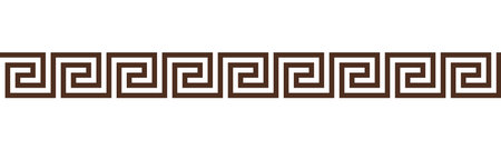 Greek key seamless border pattern collection. Decorative ancient meander, Greece ornament with repeated geometric motifs. Vector EPS10.のイラスト素材
