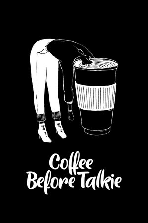 Coffee Lovers funny hand-drawn illustration and lettering quotesのイラスト素材