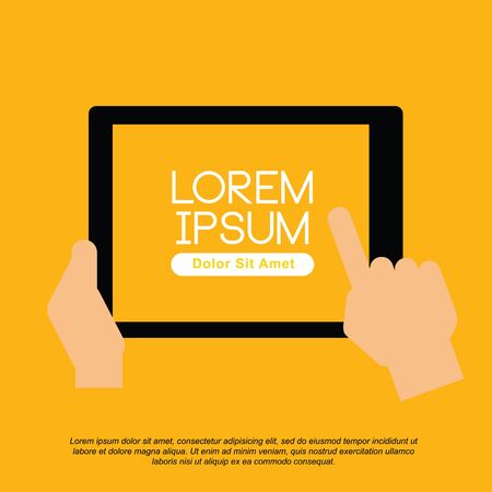 hand holding deviceのイラスト素材