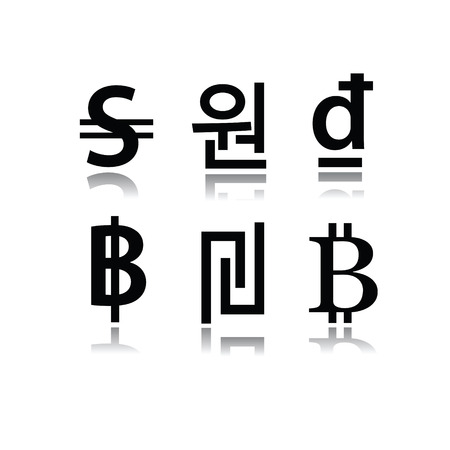 Set of currency symbolsのイラスト素材