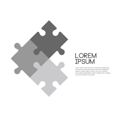 Abstract conceptual puzzle for sample text.のイラスト素材