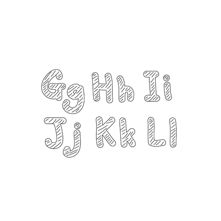 Letters of the alphabet written with penのイラスト素材