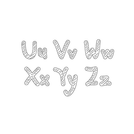 Letters of the alphabet written with penのイラスト素材