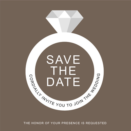 Wedding invitation cardのイラスト素材