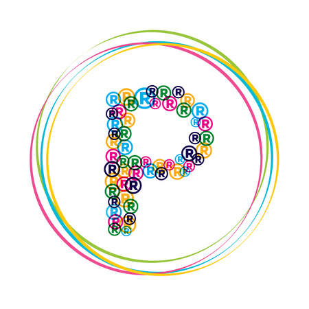 Abstract infringement symbol of sound recording copyrightのイラスト素材