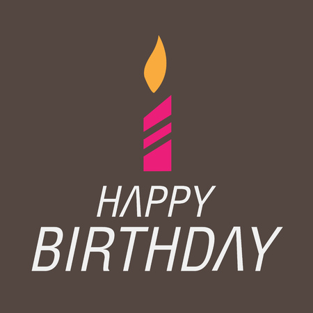 Simple birthday design for greeting cardのイラスト素材