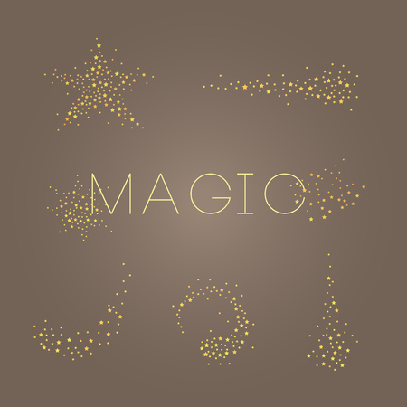 Set of useful magical glitter effectのイラスト素材