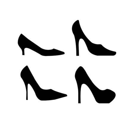 Simple women heel silhouetteのイラスト素材