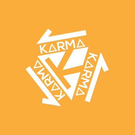 Simple modern symbol of karma with cycleのイラスト素材