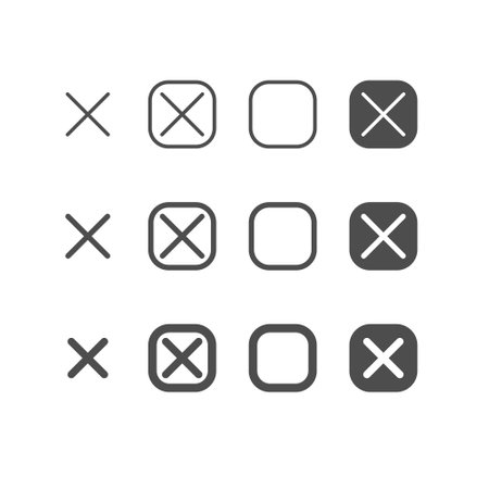 Set of cross or close iconのイラスト素材