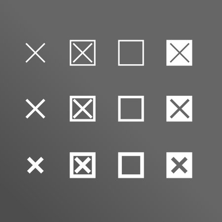 Set of cross or close iconのイラスト素材