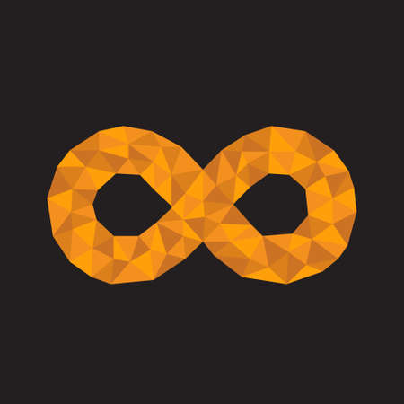 Polygonal geometric crystal infinity suitable for logo, symbol, button, best award.のイラスト素材