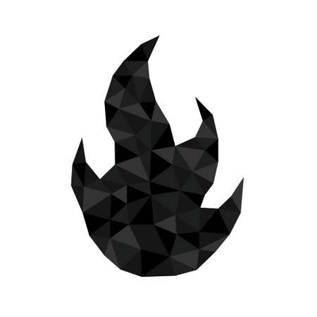 Polygonal geometric crystal fire flame symbol suitable for logo, button, jewel, best award.のイラスト素材