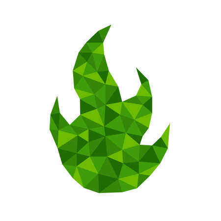 Polygonal geometric crystal fire flame symbol suitable for logo, button, jewel, best award.のイラスト素材