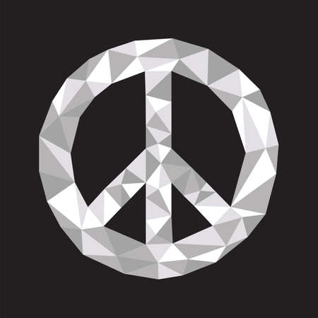 Polygonal geometric crystal peace symbol suitable for best award or celebration.のイラスト素材