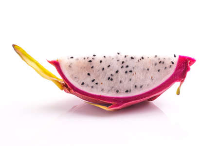Dragon fruit or Pitaya isolated on whiteの写真素材