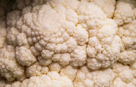 White swirl Healthy Organic Cauliflower, macro, close upの写真素材