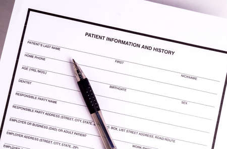 Medical records, ready for receiving the patient for examination and admittingの写真素材