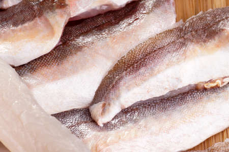 gurnard fillets, fish ready for cooking, macro