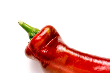Red organic snack pepper, bellpepper isolated on white background
