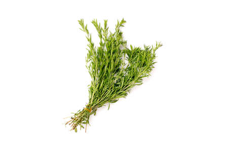 Bunch of organic rosemary isolated on white backgroundの写真素材