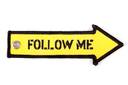 Follow me arrowの写真素材