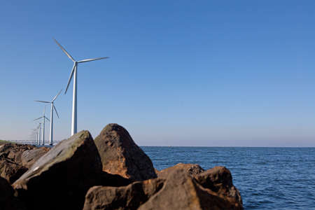 windturbine in the waterの写真素材