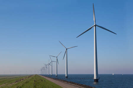windturbine in the waterの写真素材