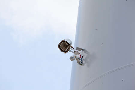 Close up of the entrance of a windturbine
