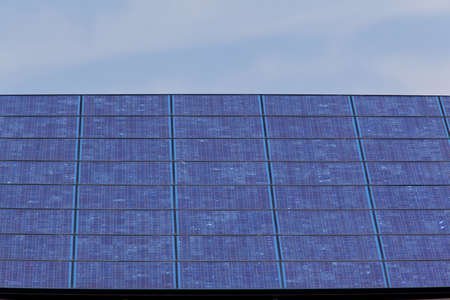 Close up of familyhomes with solarpanels