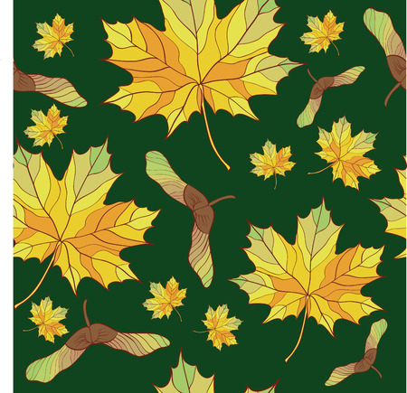 seamless background with maple  leavesのイラスト素材