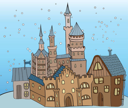 houses backgroundのイラスト素材