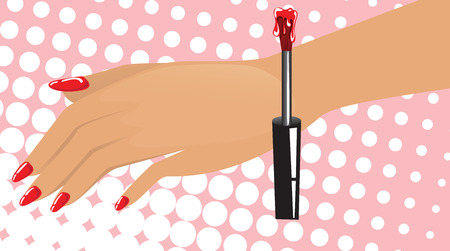 female hand with a nice manicureのイラスト素材