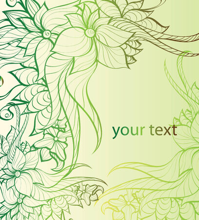 background with decorative flowersのイラスト素材