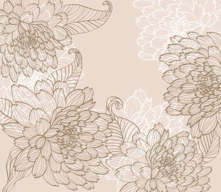 background with decorative flowersのイラスト素材