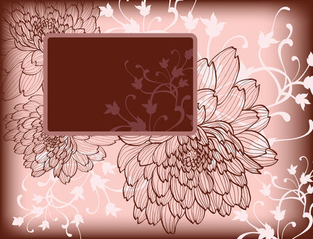 vintage background with decorative flowersのイラスト素材