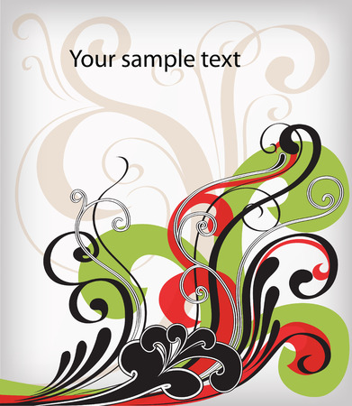 background with decorative plantsのイラスト素材